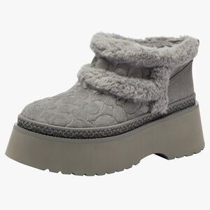 COACH Women's Christina Bootie in Signature Suede Fashion Boot Size 5